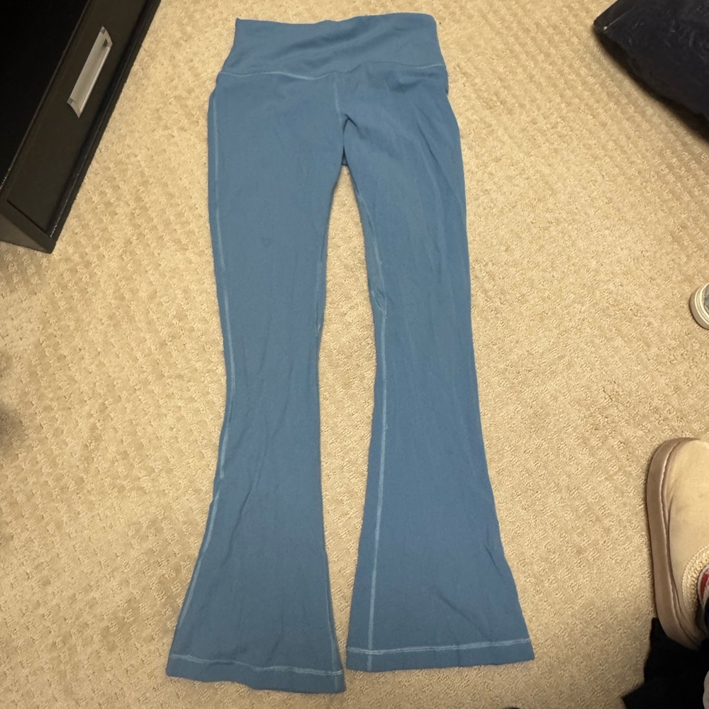 Blue Flared Align Leggings